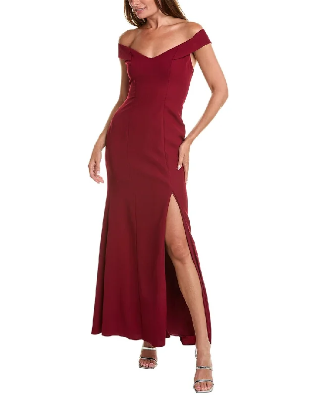 Crazy Deals Dessy Collection Off-the-Shoulder Gown