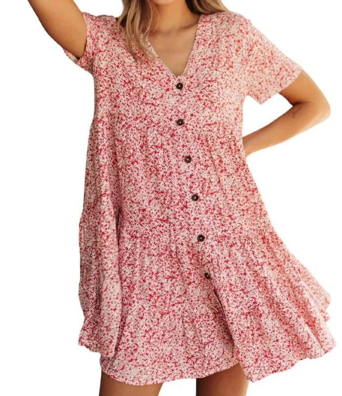 Super Sale Flora Dress In Red