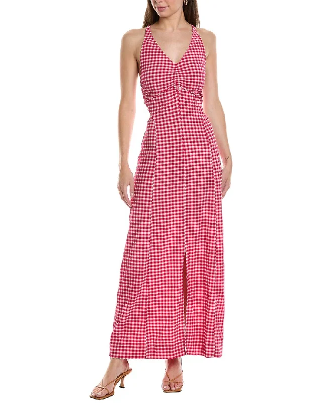 While Supplies Last GANNI Stretch Seersucker Maxi Dress