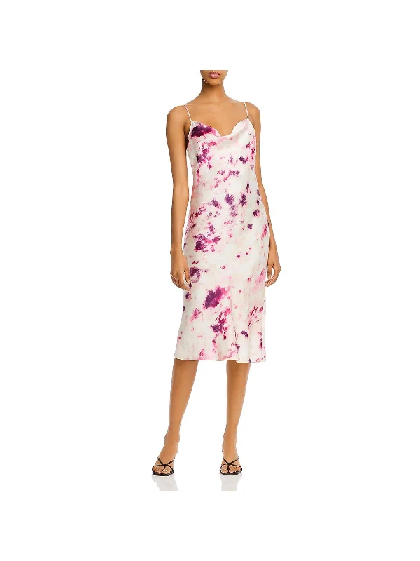 Inventory Reduction Womens Tie-Dye Adjustable Straps Slip Dress