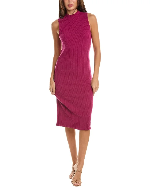 Midnight Madness Bella Dahl Turtleneck Sleeveless Midi Dress