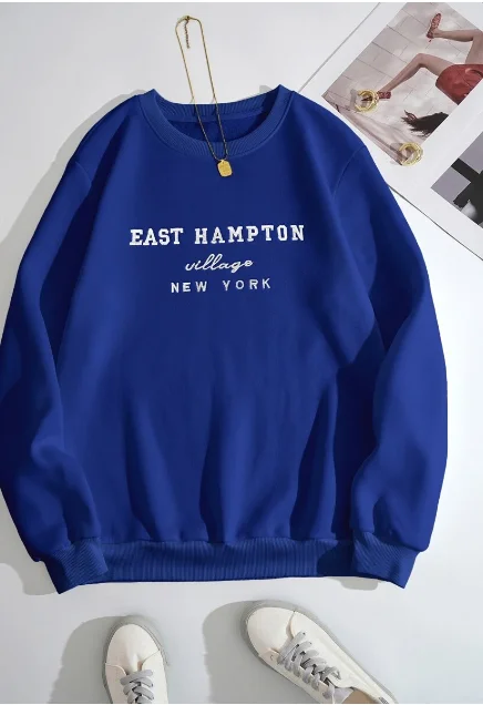 Lowest Price Woman's East Hampton Embroidery Crew Neck