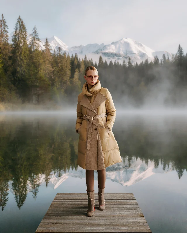 Hurry In Women's High Collar Goose Down Jacket
