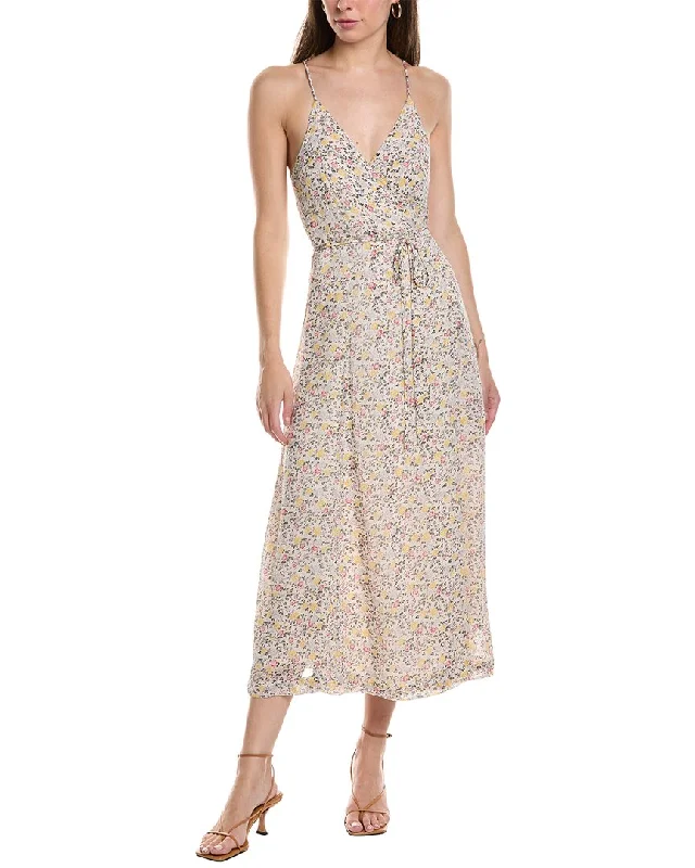 Best Bargains GANNI Printed Georgette Strap Wrap Dress