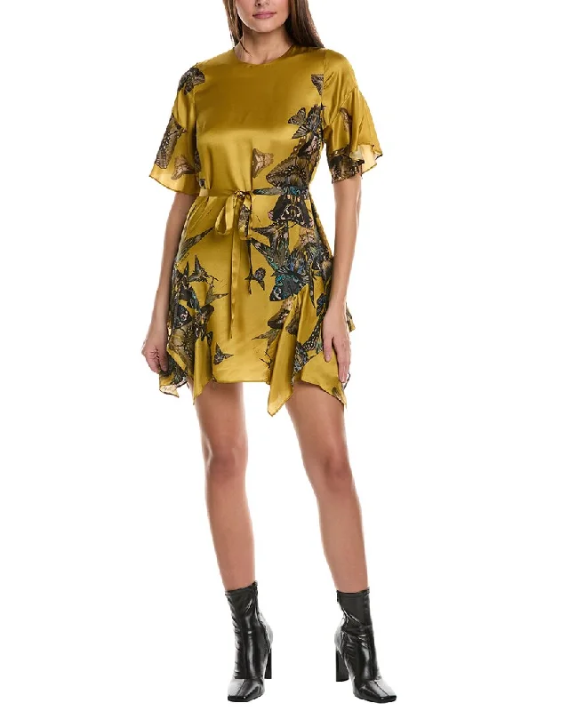 Loyalty Reward AllSaints Rina Diana Silk-Blend Mini Dress