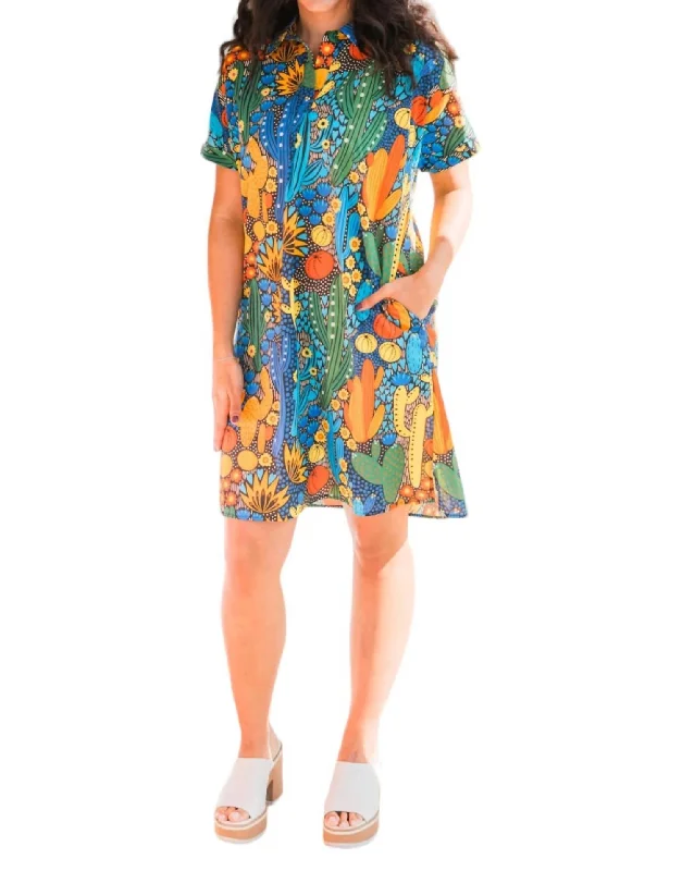 Price Break Mckinney Midi Dress In Blue Multi