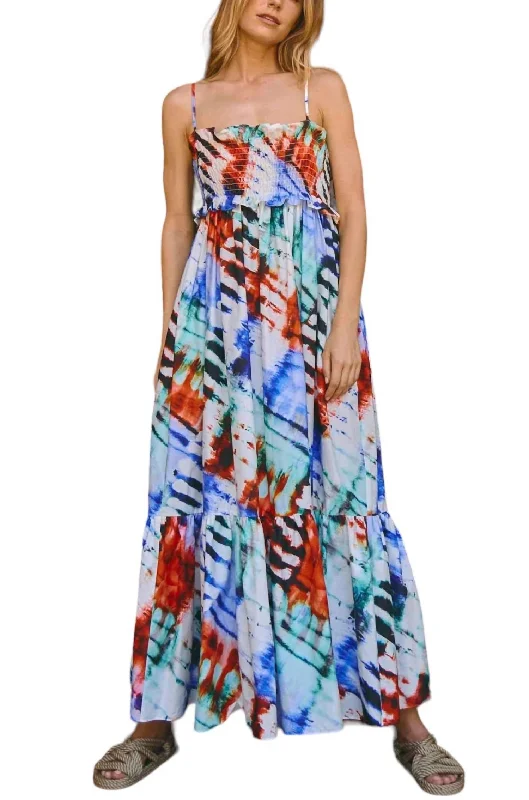 Big Discounts Reese Dress In Electric Tie-Dye