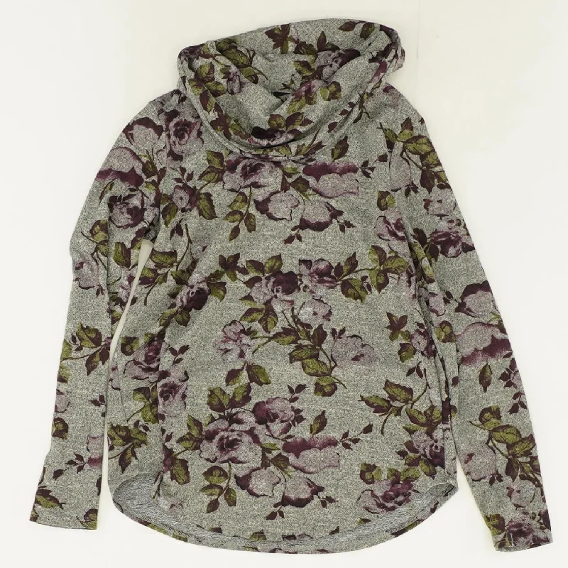 Fantastic Offers Gray Floral Cowl Neck Sweater