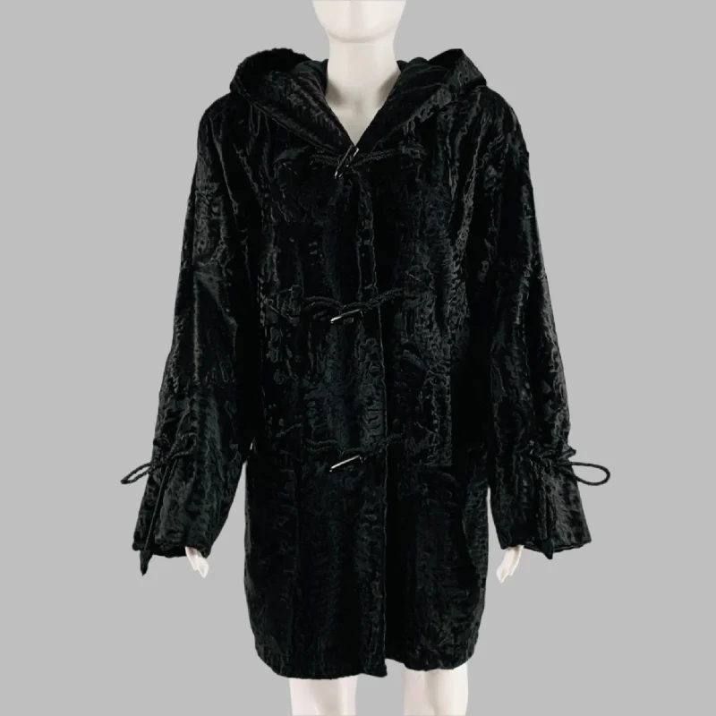 Take Advantage GALANOS Size M Black Hooded Coat
