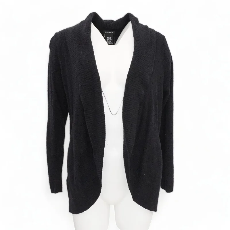 Massive Deals Black Solid Cardigan Sweater