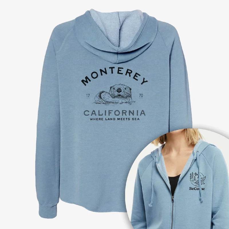 Deal Dash Monterey Sea Otter - Women's Cali Wave Zip-Up Sweatshirt