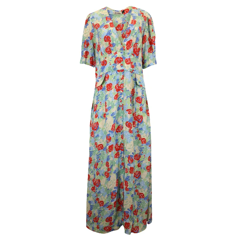 Huge Savings Rixo Jackson Crepe Midi Dress In Floral Print Viscose