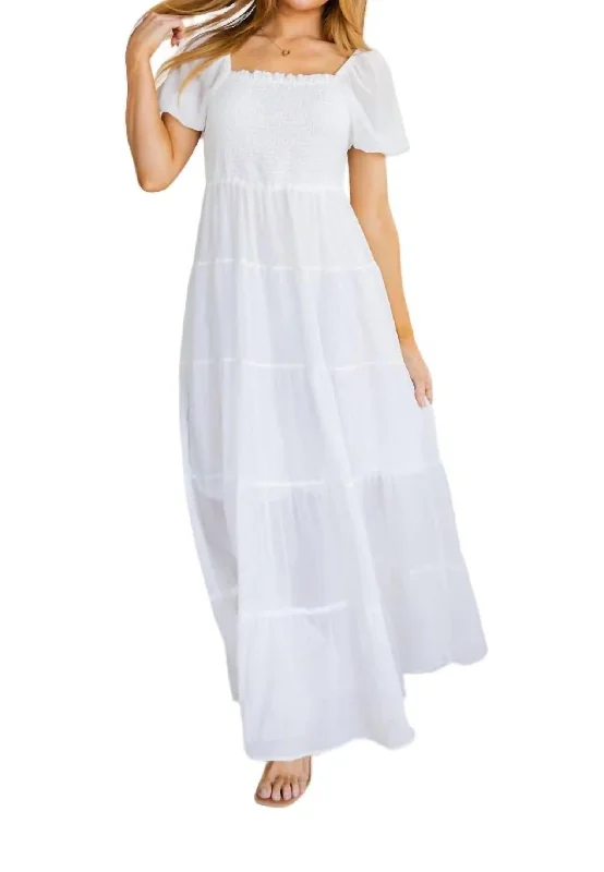 Warehouse Sale Easy On Me Maxi Dress In White