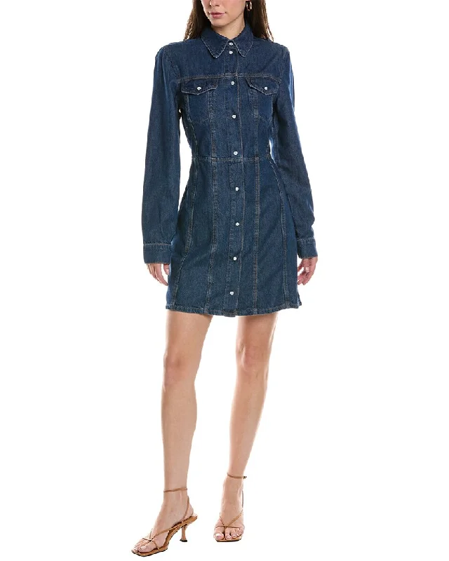 Mega Sale GANNI Raw Indigo Denim Mini Dress