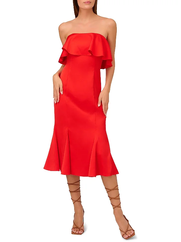 Savings Spectacular Womens Satin Long Cocktail And Party Dress