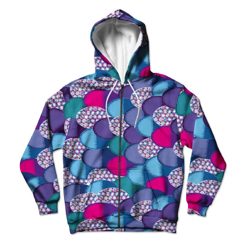 Markdowns Rainbow Fish Unisex Zip Up Hoodie