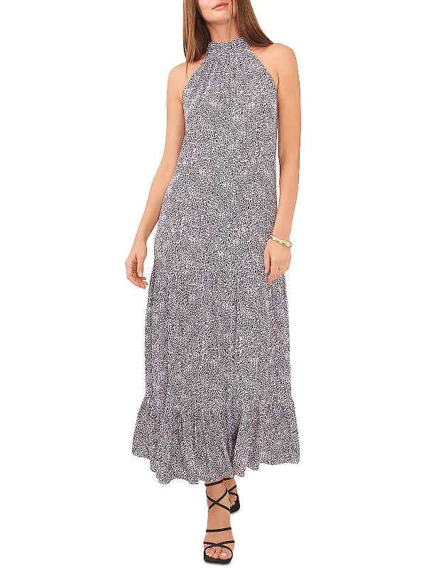 Instant Savings Womens Mock-Neck Long Maxi Dress
