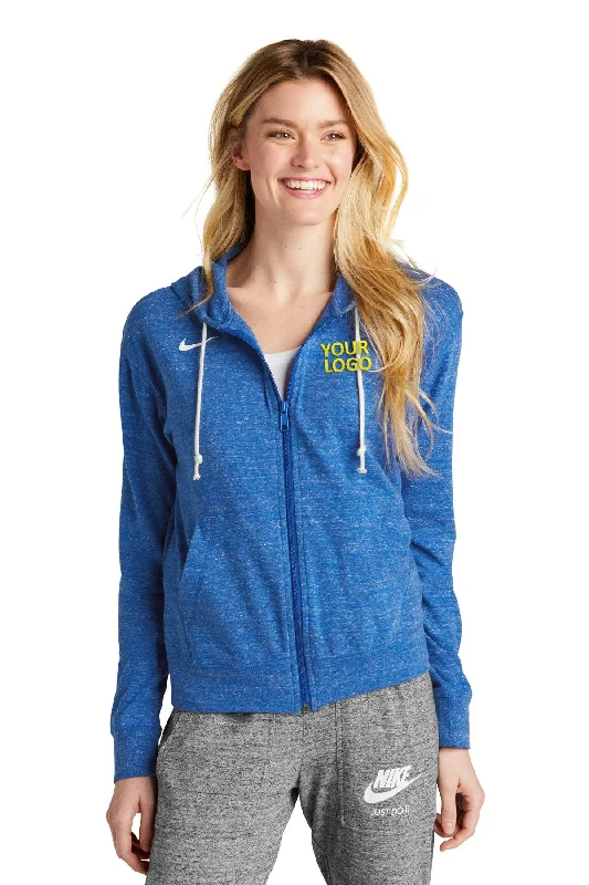 Year-End Clearance Nike Ladies Vintage Customized Zip Hoodies, Team Royal