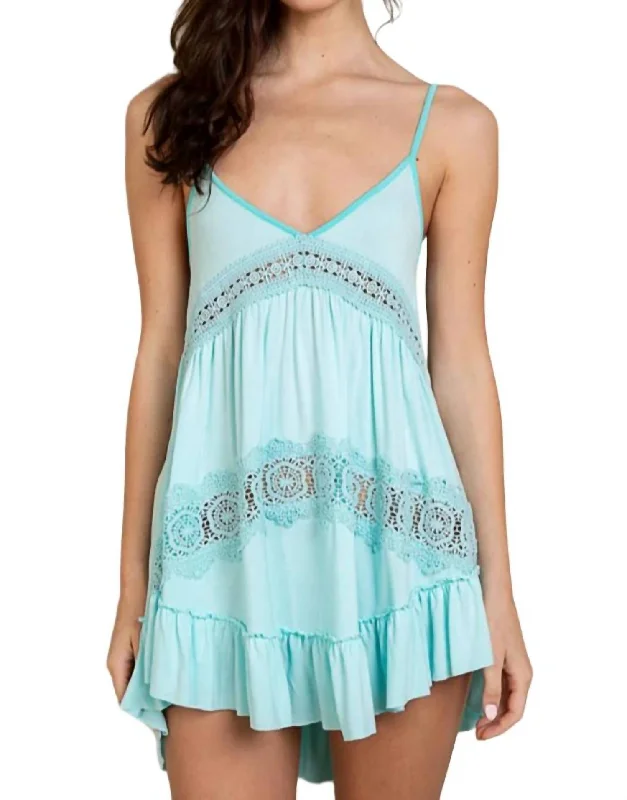Savings Bonanza Sweet Georgia Mini Dress In Aqua