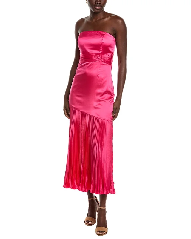 Exclusive Access AMUR Milly Pleated Midi Dress