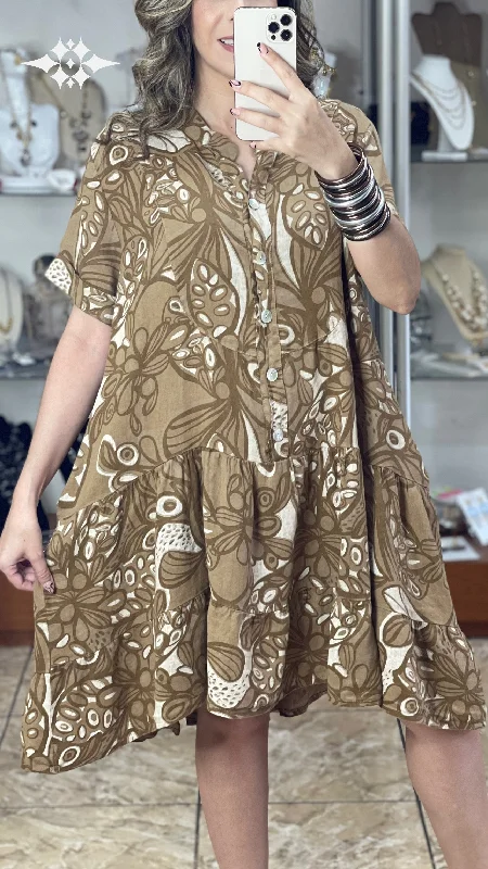 Exclusive Deal Martina OS Short Linen Dress