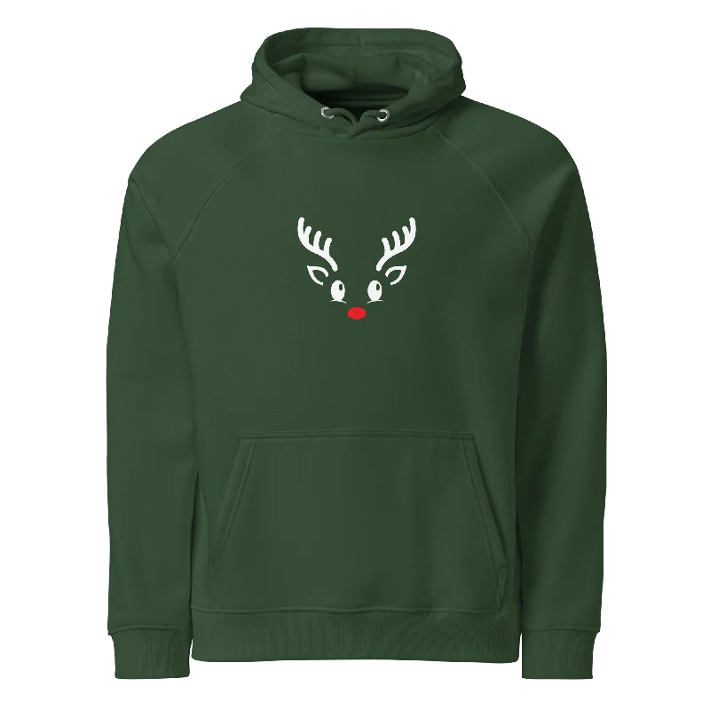Low Prices Reindeer Graphics Women Eco Raglan Hoodie