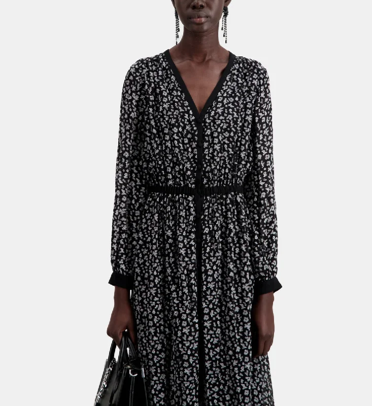 Unbeatable Prices Long Printed Dress With Buttoning